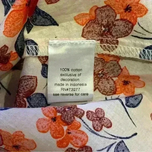 Elizabeth & James Long Sleeves Floral Blouse Size XL - Picture 5 of 8